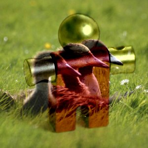 Beispiel für den Ebenenmodus Faser mischen